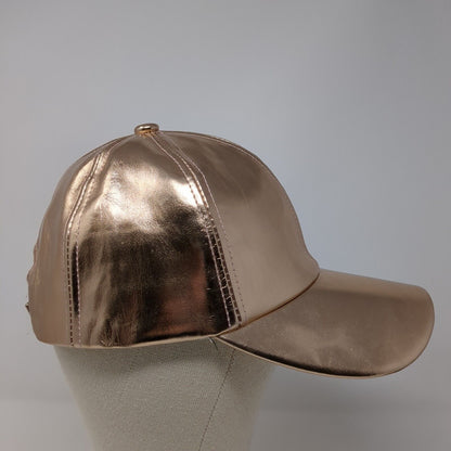 Unbranded Strapback Hat Pink One Size Adjustable Metallic 6 Panel Blank