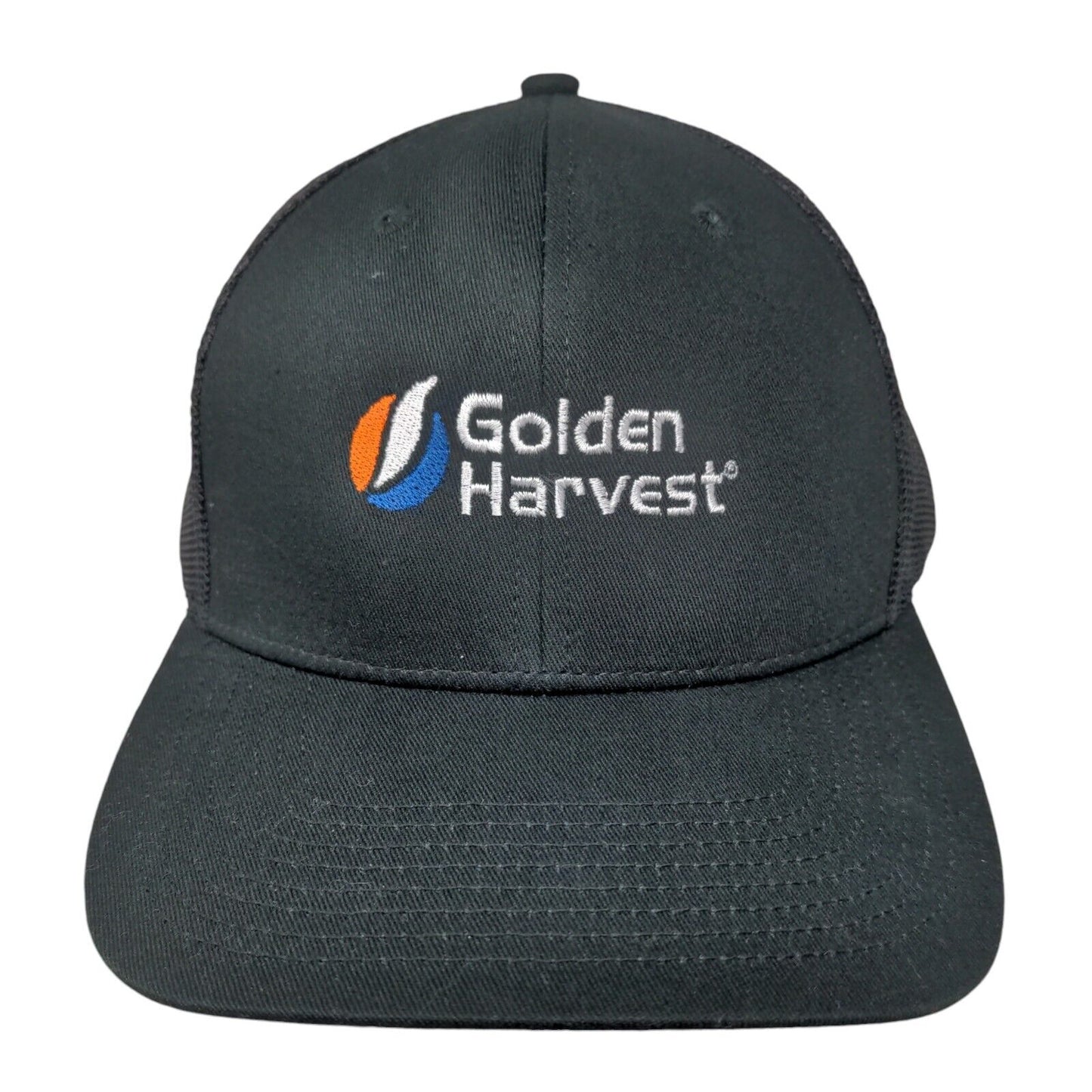 Golden Harvest Adult Snapback Trucker Hat Black One Size Mesh Back Outdoor Cap