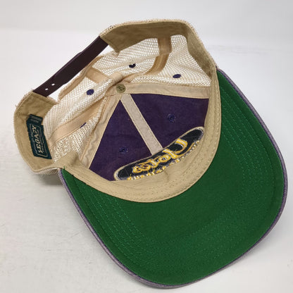 College of Idaho Yotes Legacy Trucker Hat Purple One Size Mesh Snapback NCAA Hat