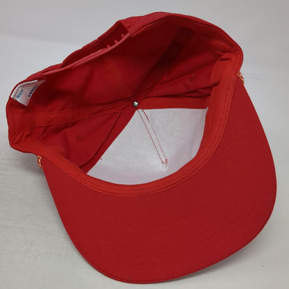 Martec International 5 Panel Red Hat One Size Rope Snapback Graphic Logo Cap