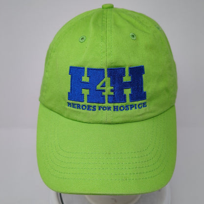 H4H Heroes For Hospice Slideback Hat Green One Size Adjustable Embroidered