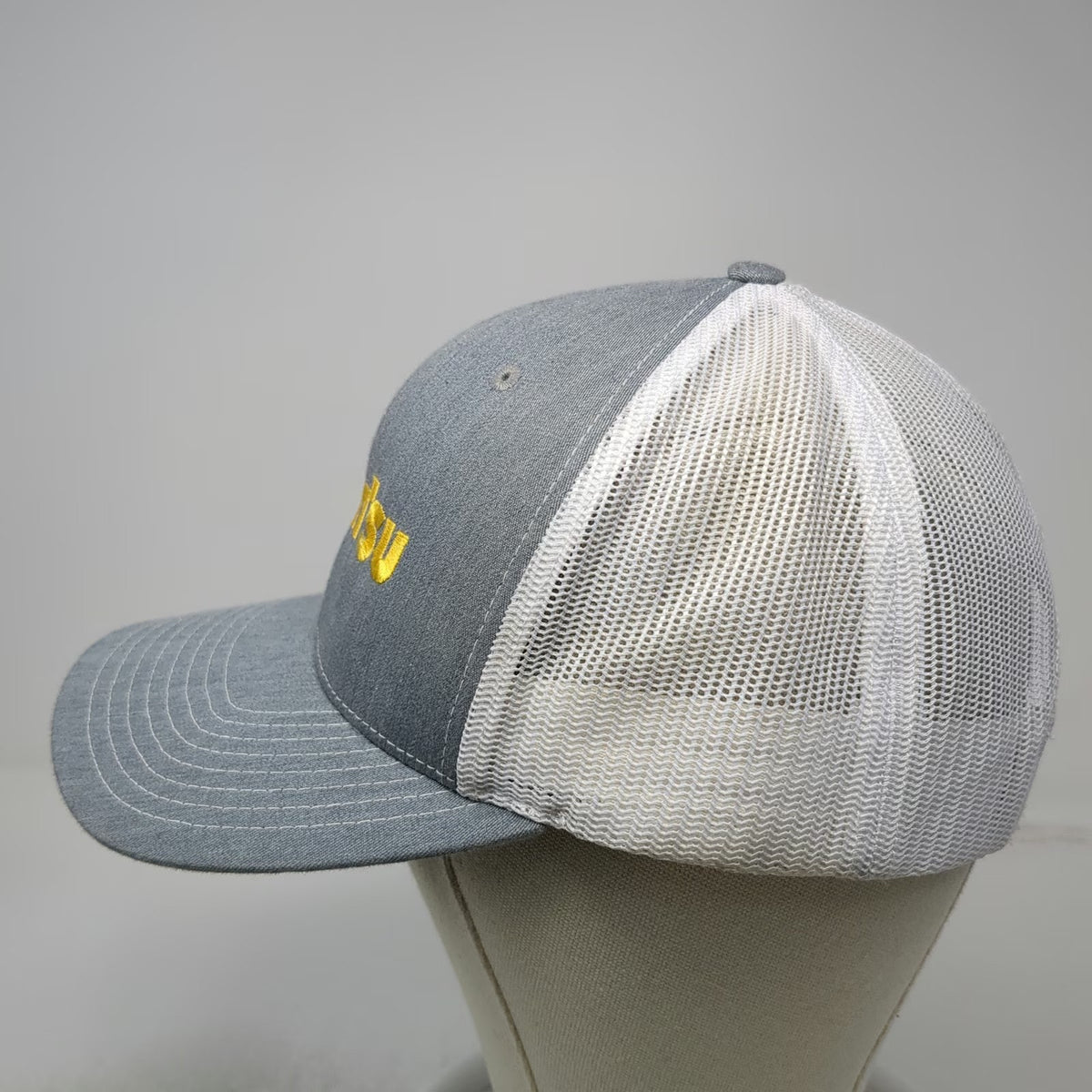 Richardson Baseball Cap Gray One Size Komatsu Mesh Snapback Trucker Logo Hat