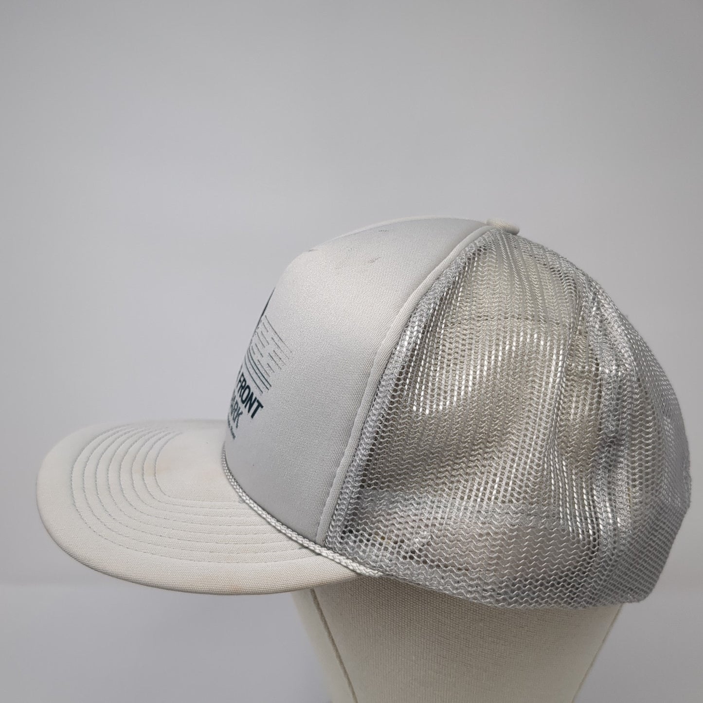 River Front RV Park On The Colorado River Trucker Hat Gray OS Mesh Back San Sun