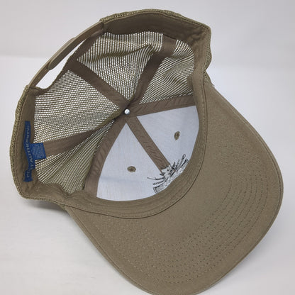 Real Faith It's All About Jesus! Trucker Hat Brown One Size Mesh Back