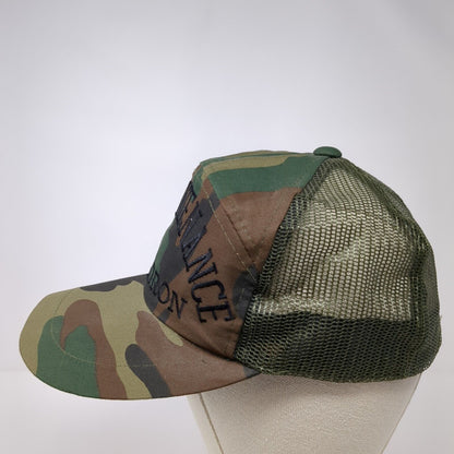 8th Maintenance Squadron Snapback Trucker Hat Camouflage OS Adjustable Mesh Back
