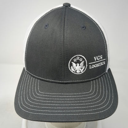 Richardson Trucker Hat Gray One Size VGS Logistics Eagle Logo Snapback Mesh