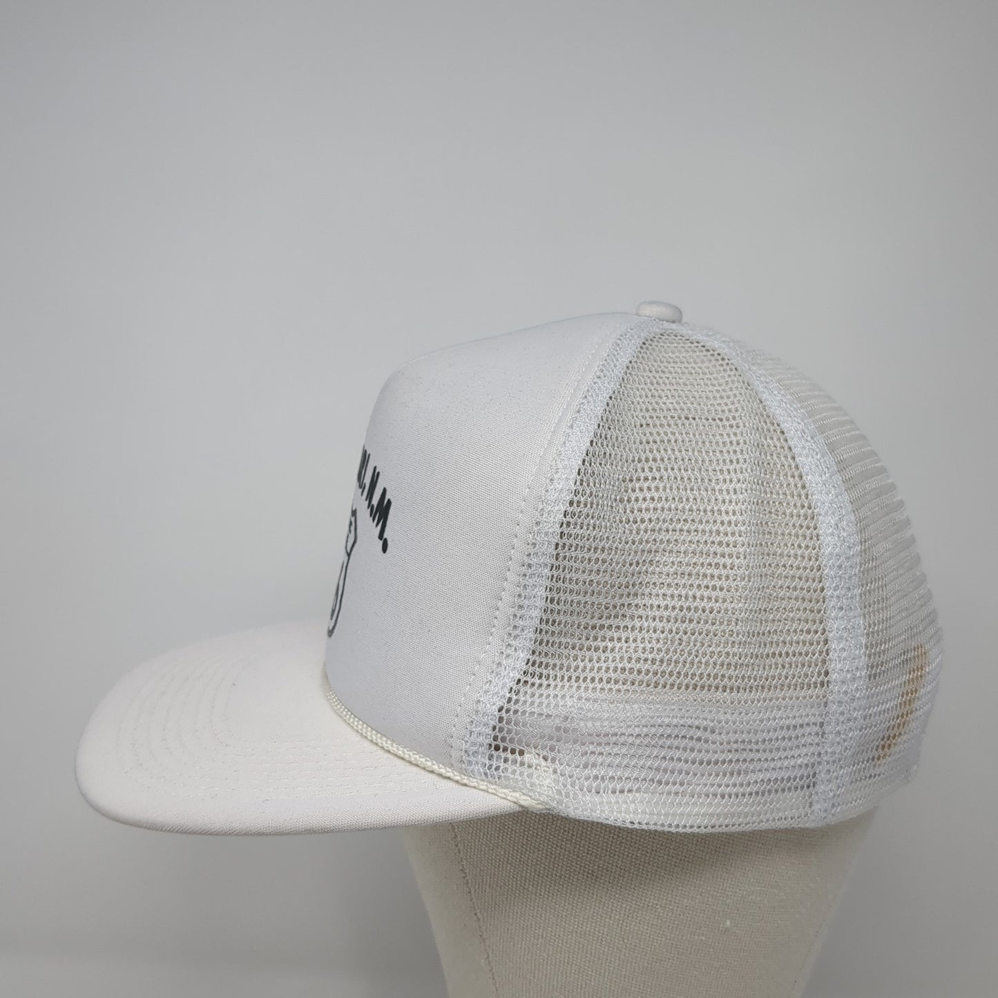 Tucumcari NM Historic Route 66 Snapback Rope Trucker Hat White One Size