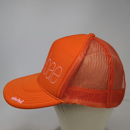 Neighborhood Laguna Trucker Hat Orange One Size Barre-Bae Mesh Snapback nbrhd