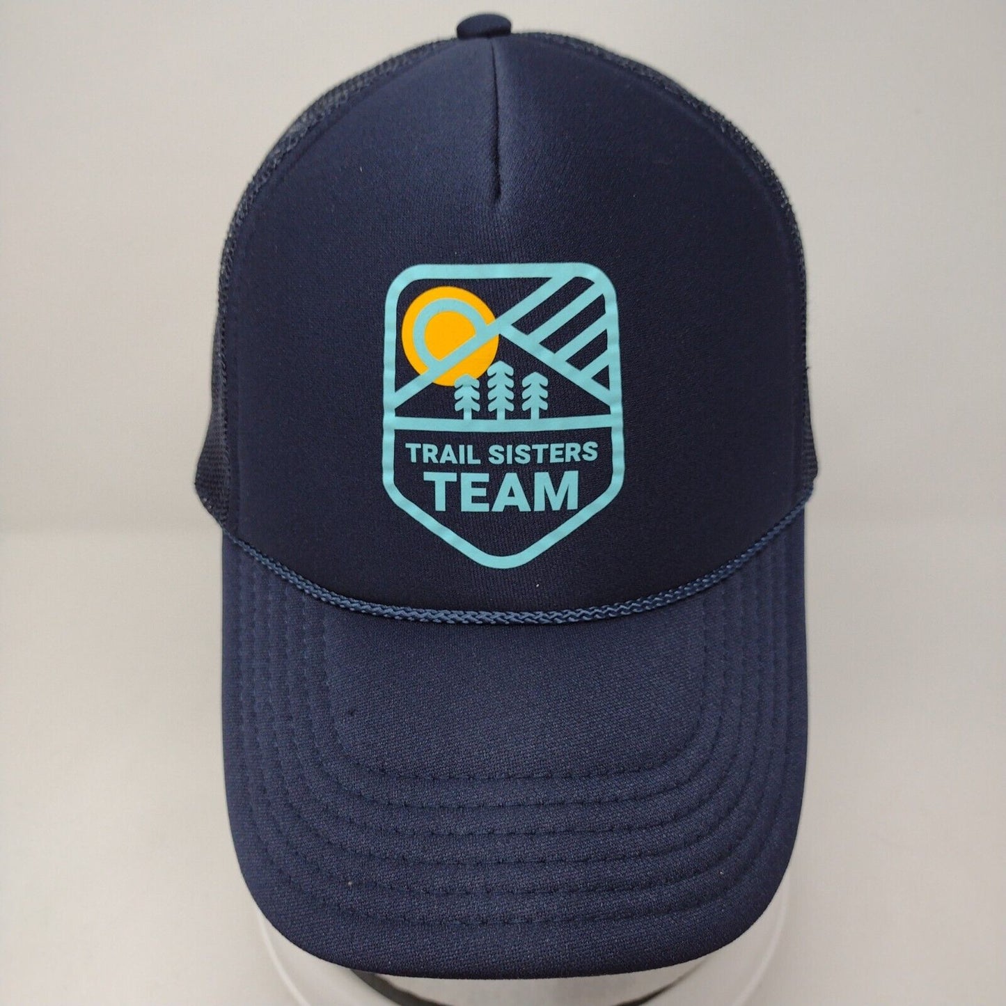 Trail Sisters Team Snapback Trucker Hat Blue OSFM Adjustable Mesh Back Rope Otto