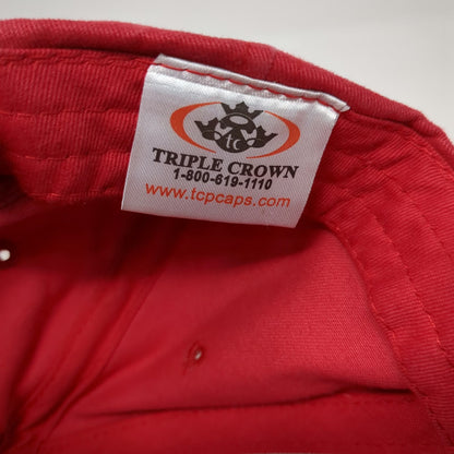 Triple Crown Baseball Cap Red One Size Anderson Products Work Strapback Hat