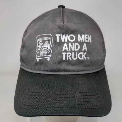 Two Men And A Truck Snapback Hat Gray OSFM Adjustable Vented Holes Otto
