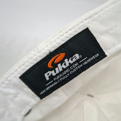 Pukka Baseball Cap White One Size Slideback Flamingos Coffee Bar Embroidered Hat