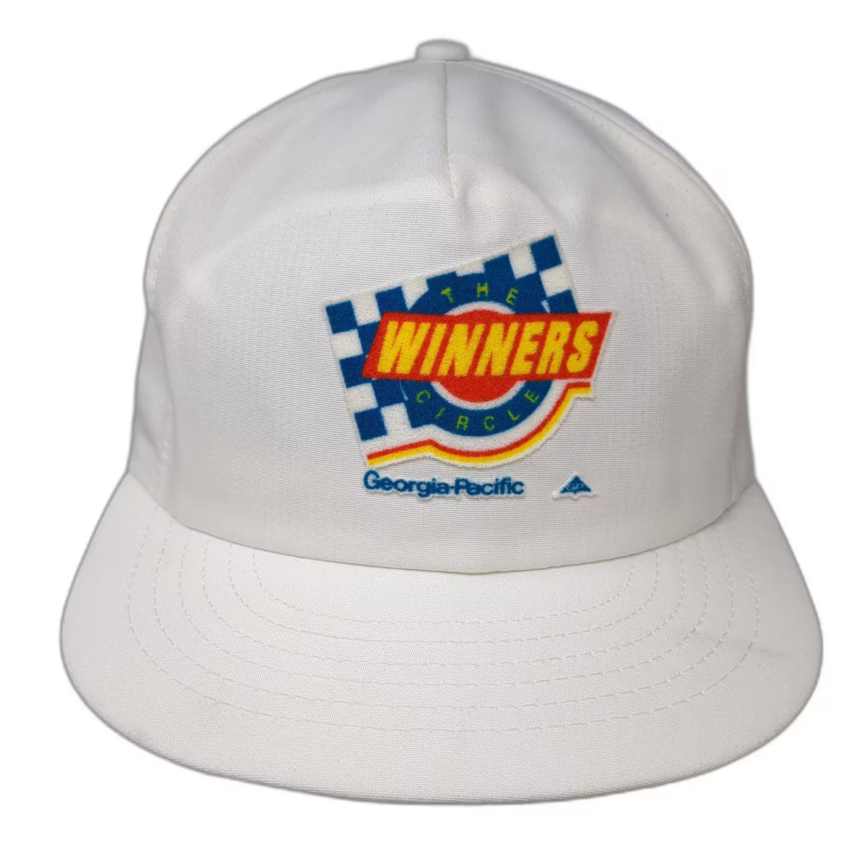 White Trucker Georgia-Pacific Winners Circle Snapback Hat OS Racing Vintage
