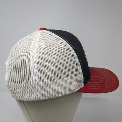 Richardson Trucker Hat Black Red One Size Builders FirstSource Mesh Snapback