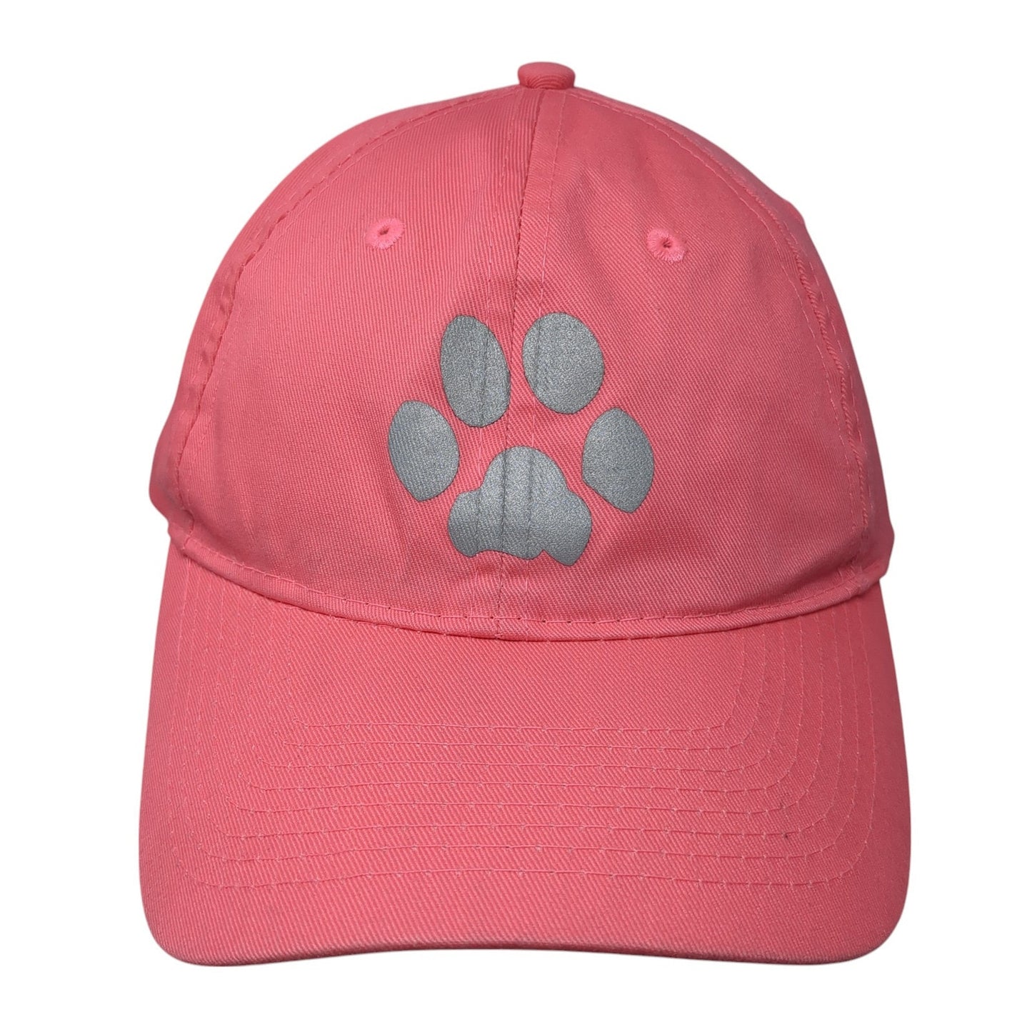 Paw Print Strapback Baseball Cap Pink One Size Adjustable 6 Panel Jen's Idea