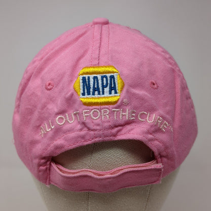 NAPA All Out For The Cure Strapback Hat Pink One Size Adjustable Embroidered