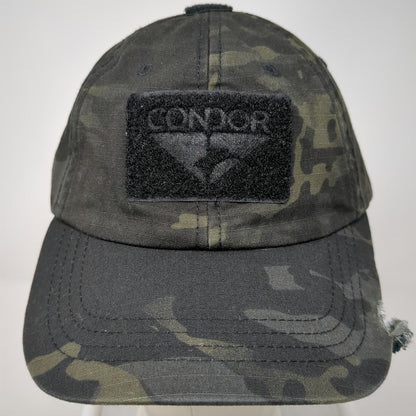 Condor Baseball Cap Black One Size Tactical Multicam Patch Slideback Nylon Hat