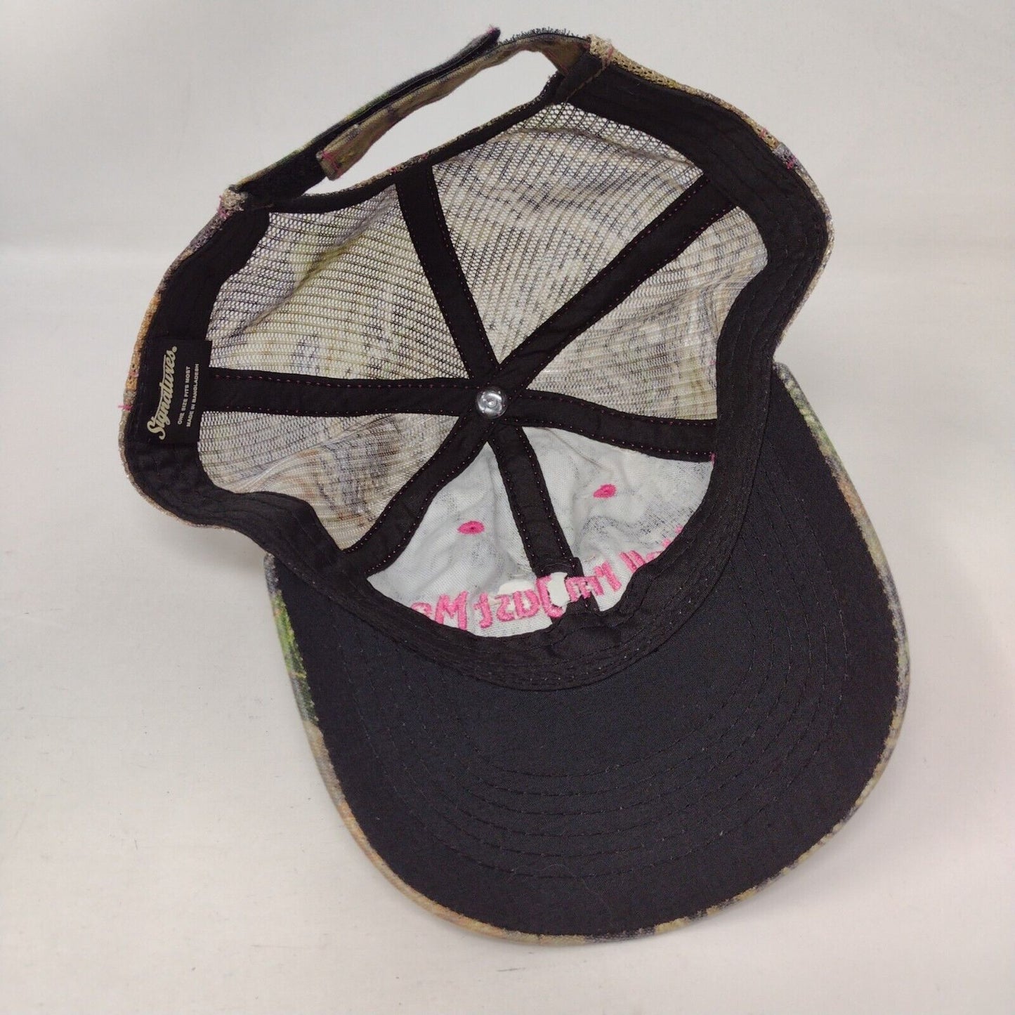 Hell I'm Just Me Strapback Hat Camouflage OSFM Adjustable Embroidered Signatures