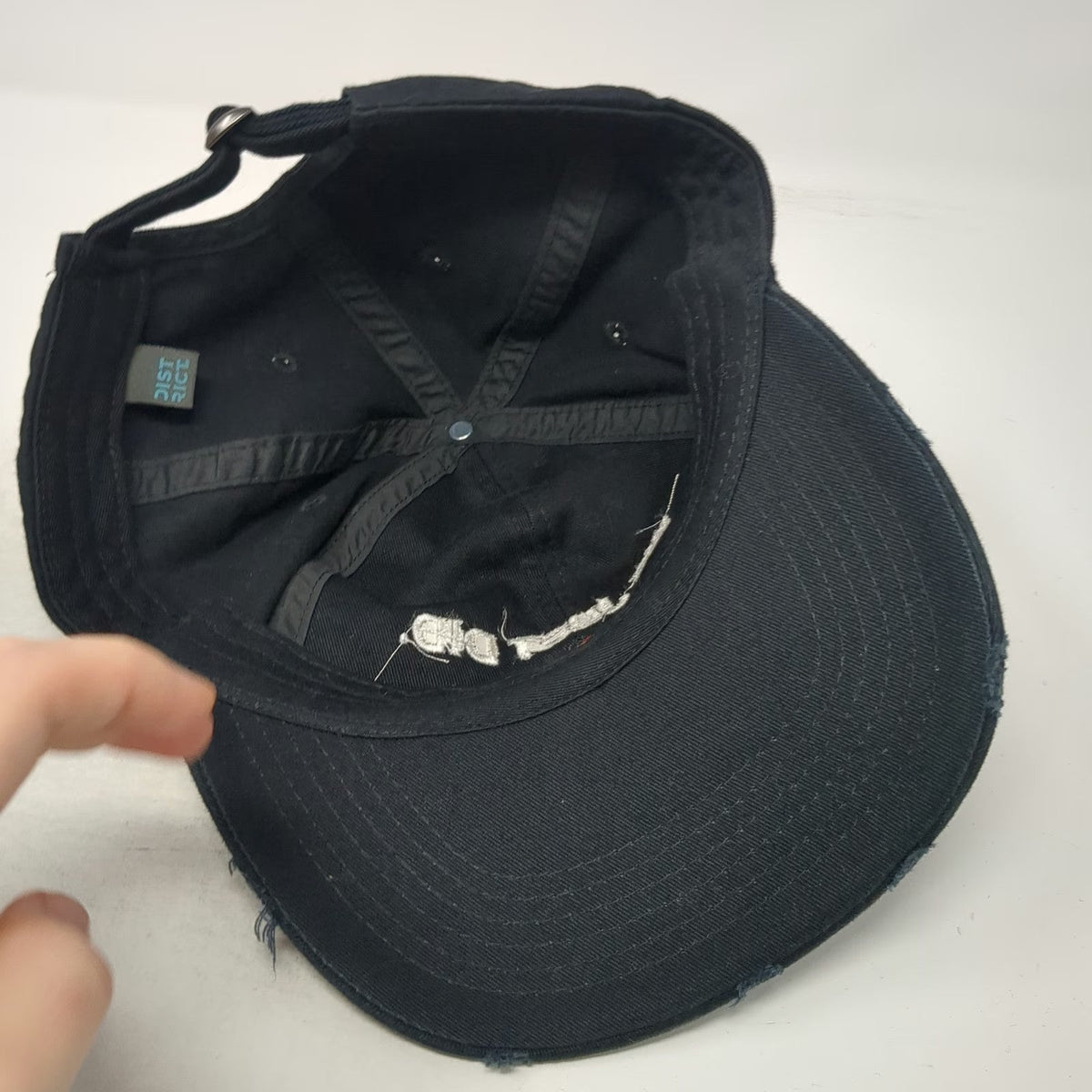 District Baseball Cap Black White Red One Size WE JUST DID 46 Embroidered Hat