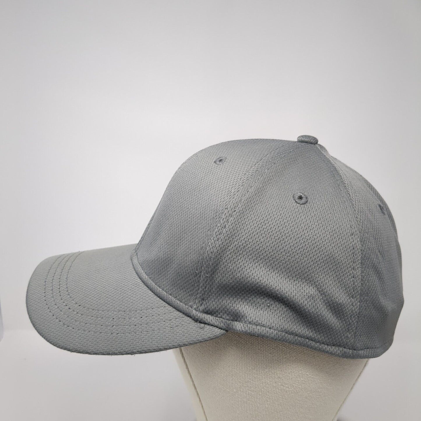 Athletic Works Fitted Hat Gray L-XL Stretch Blank Solid 6 Panel Outdoor