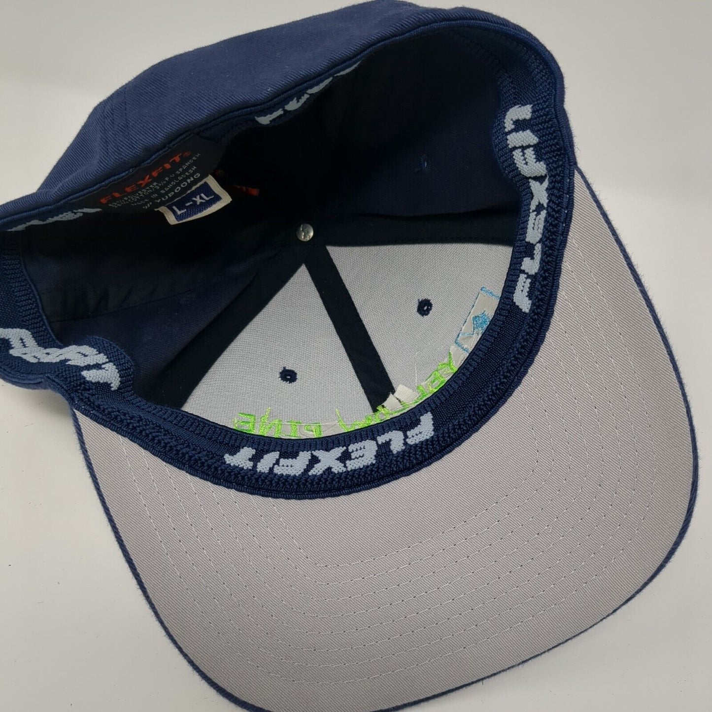 Yellow Pine Trading Co. Fitted Hat Blue Large-XL Embroidered Flexfit
