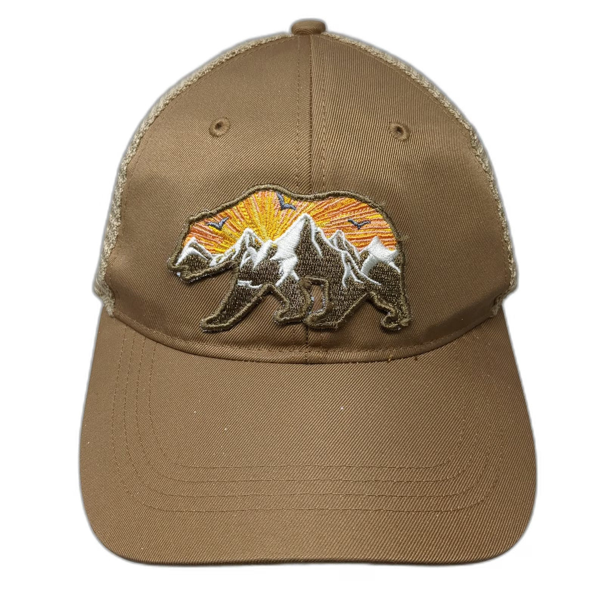 Telluride Clothing Company Trucker Hat Brown One Size Mesh Bear Mountain Patch
