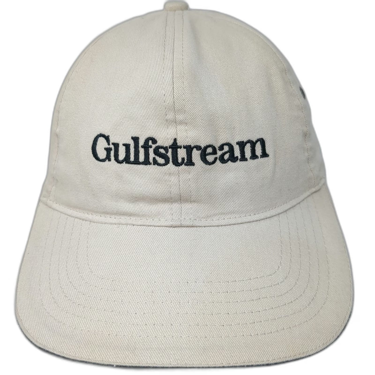 Gulfstream Baseball Cap Beige One Size Slideback Black Sandwich Brim Hat