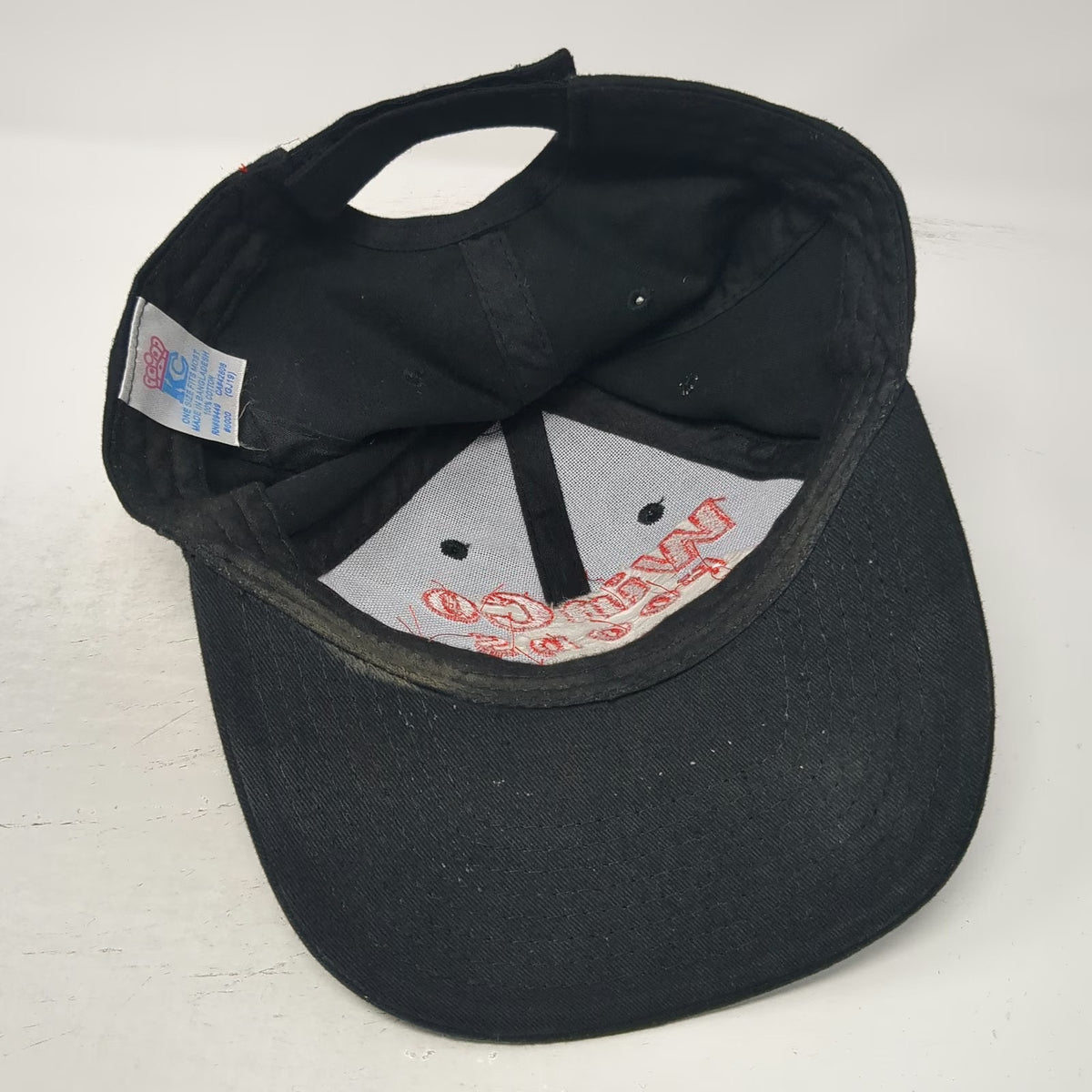 KC Baseball Cap Black One Size WinCo Foods Embroidered Logo Strapback Hat
