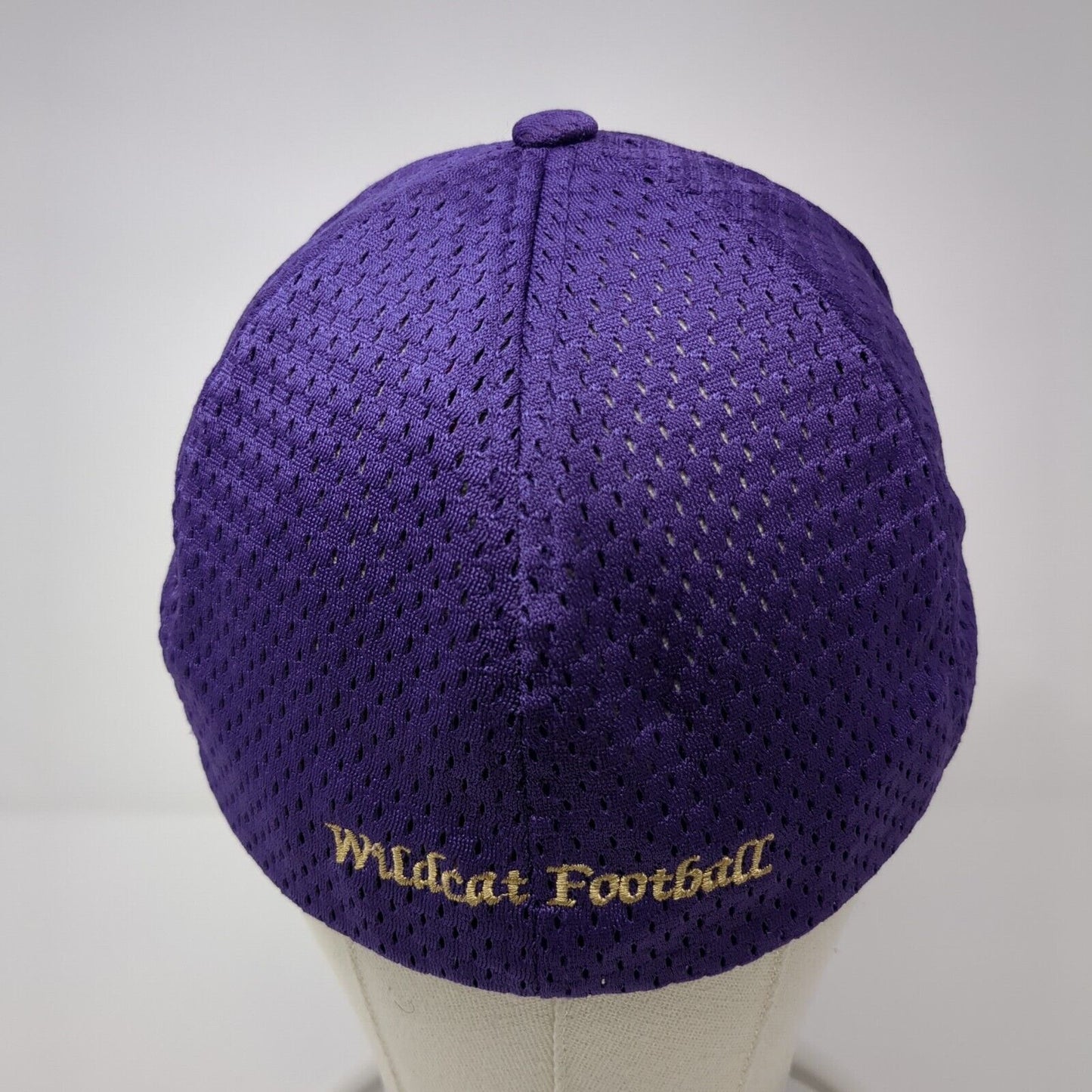 Eureka Wildcat Football Fitted Hat Purple One Size Flexfit Yupoong