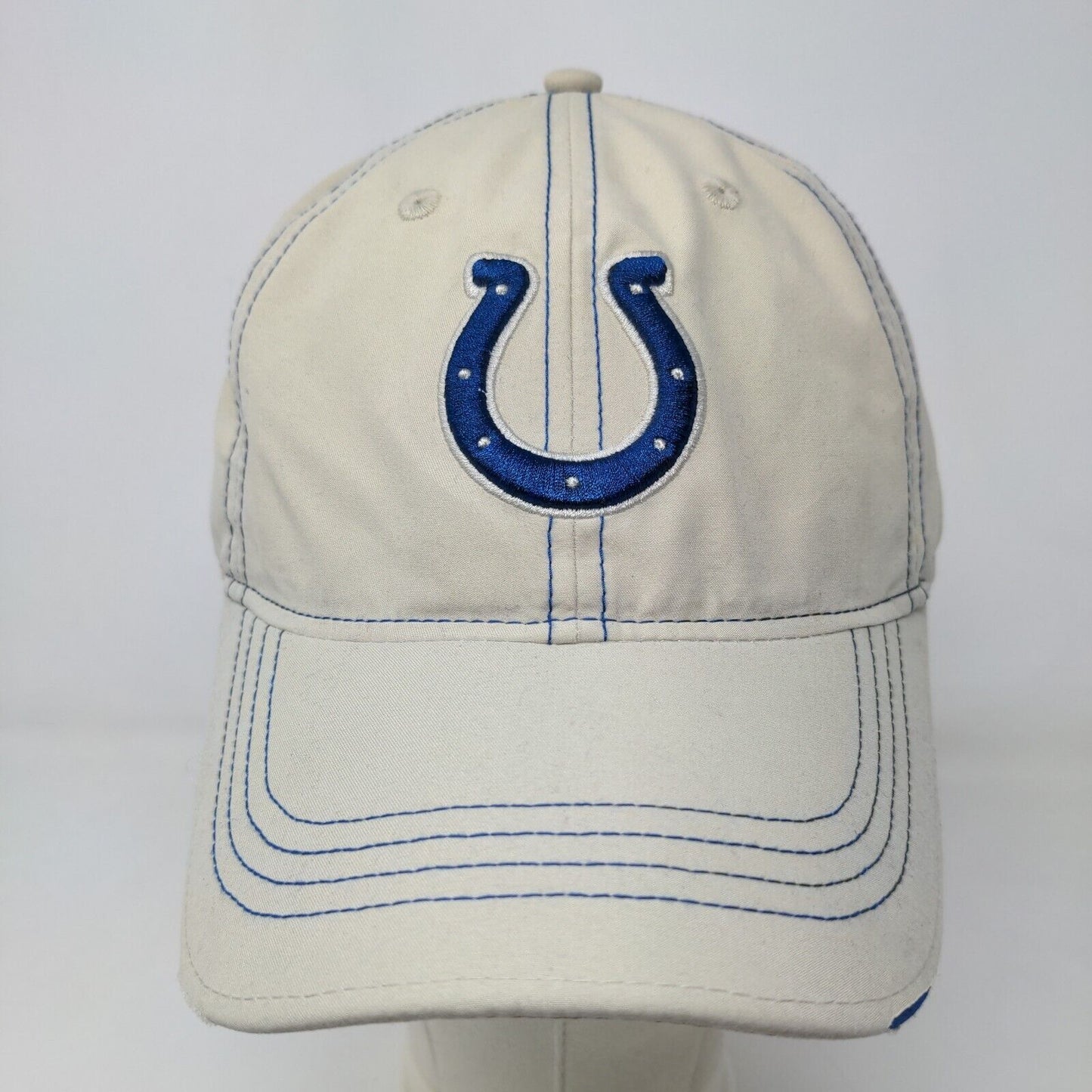 NFL Men's Slideback Hat Beige Size OSFA Embroidered Indianapolis Colts Logo