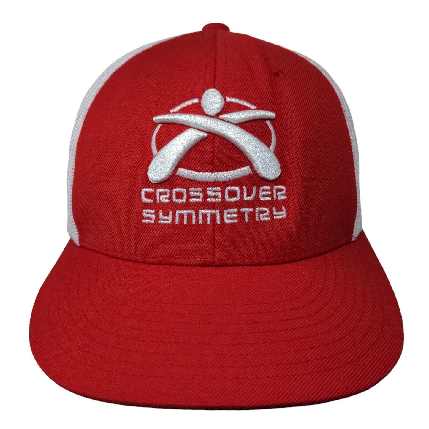 Crossover Symmetry Snapback Mesh Back Trucker Hat Red M/L Richardson