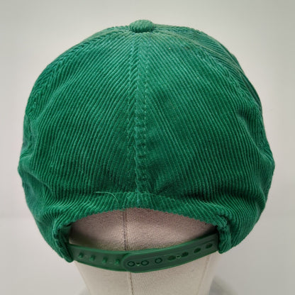 Salem Snapback Hat Green One Size Adjustable Embroidered Corduroy Gold Medal