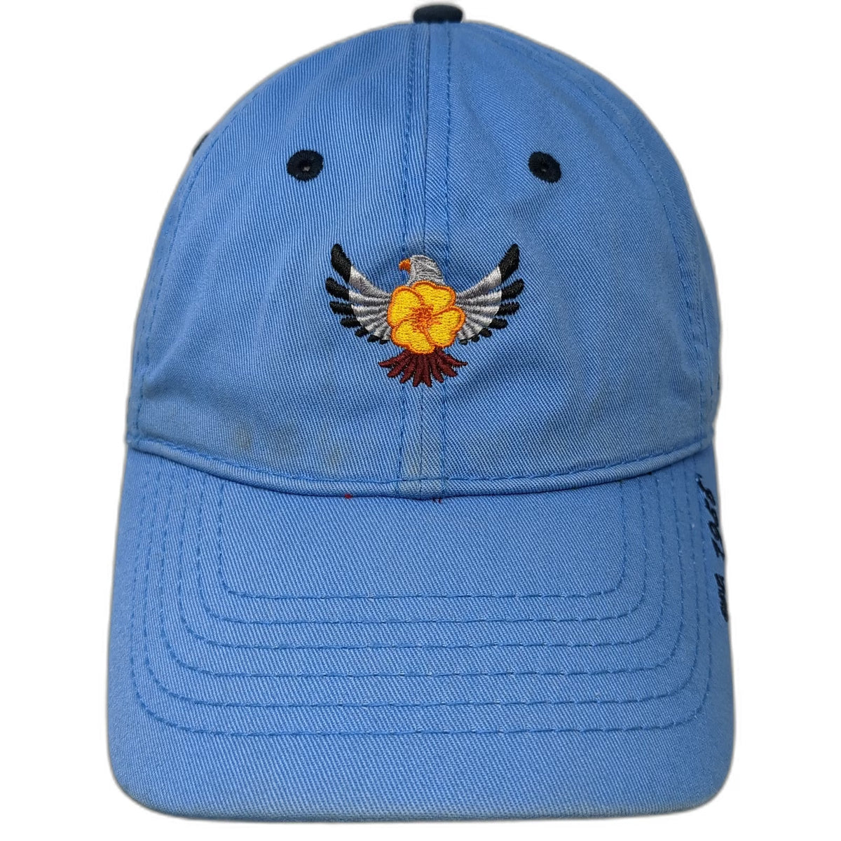 The Game Sycuan Resort Eagle Flower Blue Baseball Cap One Size Slideback Hat