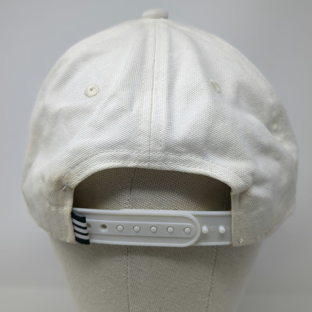 Adidas 5 Panel White Hat One Size Snapback Trefoil Logo Patch Cotton Athletic