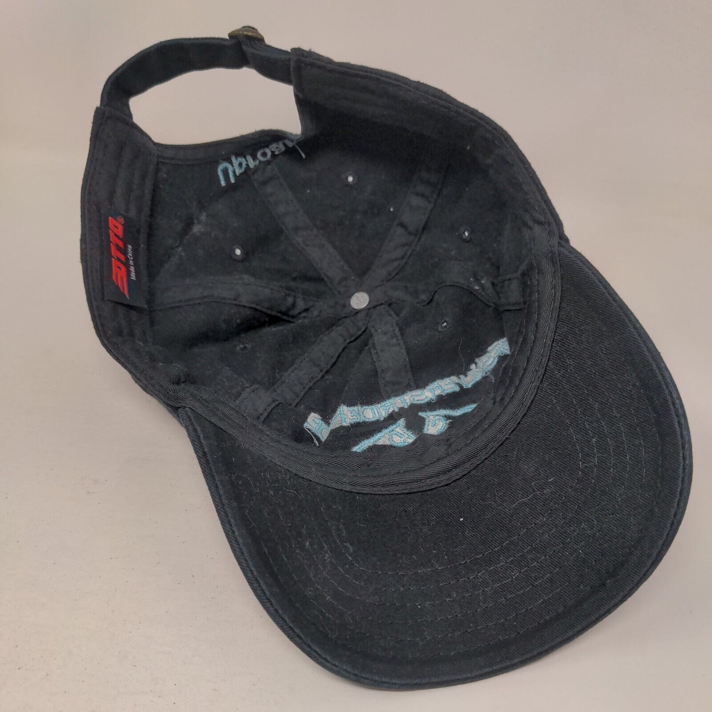 Silver Stride Pride Uproar Slideback Hat Black OSFM Adjustable Embroidered Otto