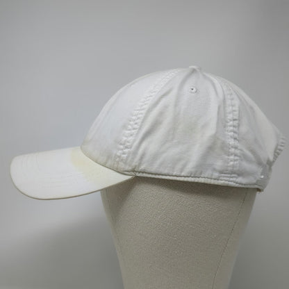 Ahead Baseball Cap White One Size Lightweight Slideback Cotton Burgee Flag Hat
