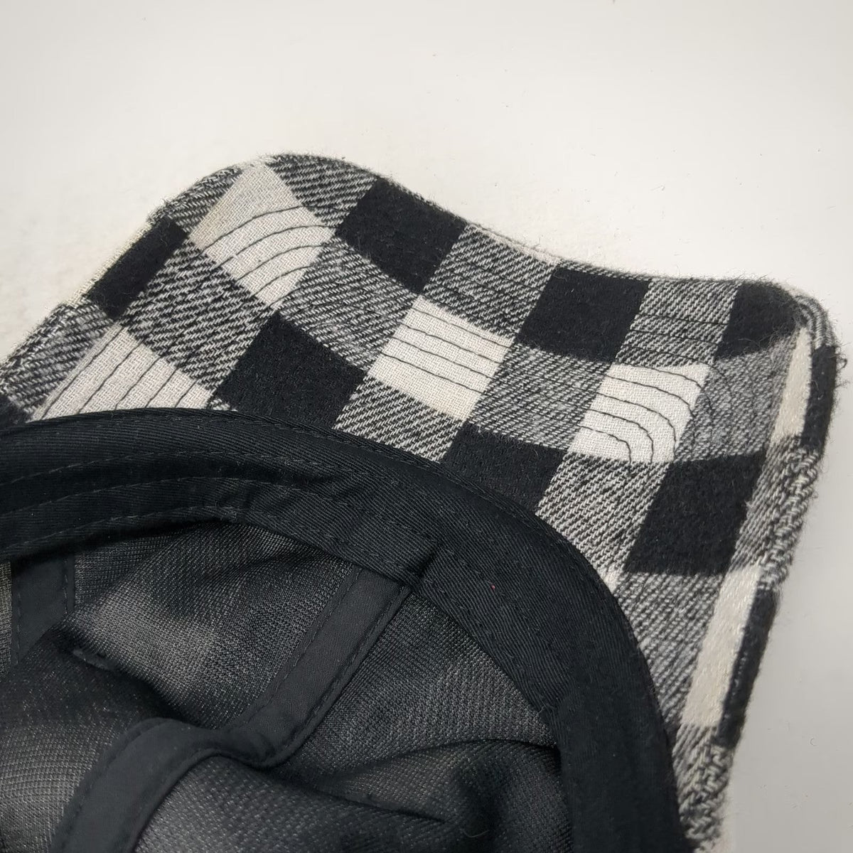 KBETHOS Baseball Cap Black White One Size Buffalo Plaid Checkered Slideback Hat