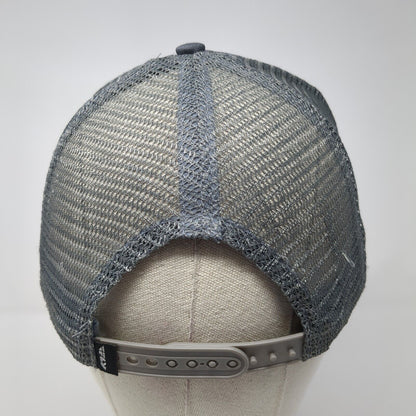 Fly Racing Snapback Mesh Back Trucker Hat Gray One Size Embroidered