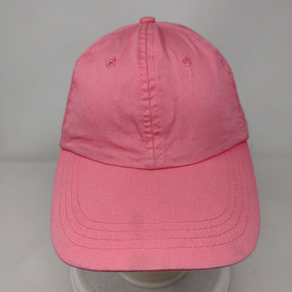 Unbranded Ladies Strapback Hat Pink OSFA Adjustable Vented Holes 6 Panel Blank