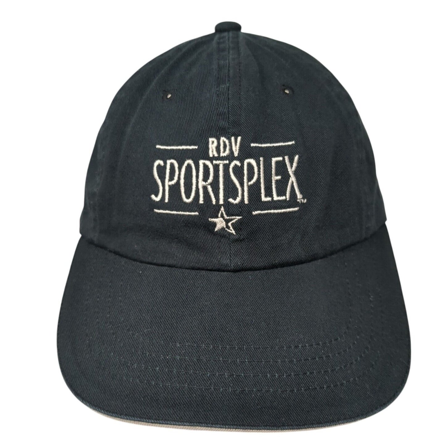 RDV Sportsplex Slideback Hat Black One Size Solid Adjustable Sportsman