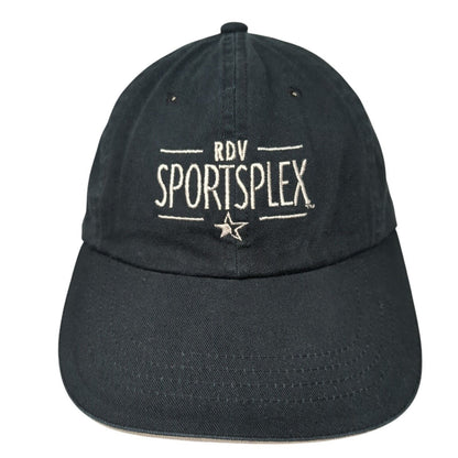RDV Sportsplex Slideback Hat Black One Size Solid Adjustable Sportsman
