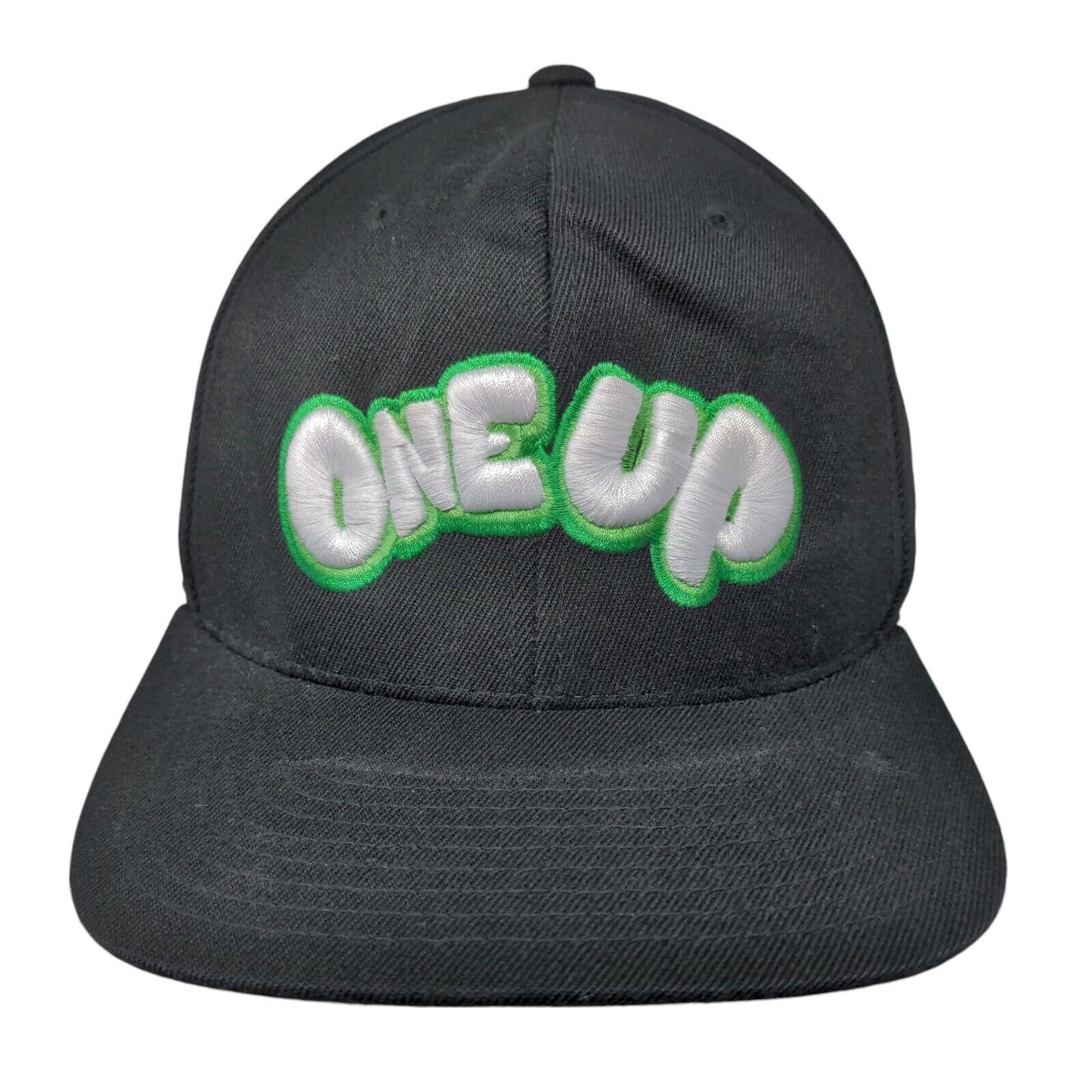 One Up Snapback Hat Black One Size Embroidered 110|One Ten Flexfit Tech Yupoong