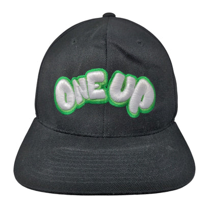 One Up Snapback Hat Black One Size Embroidered 110|One Ten Flexfit Tech Yupoong