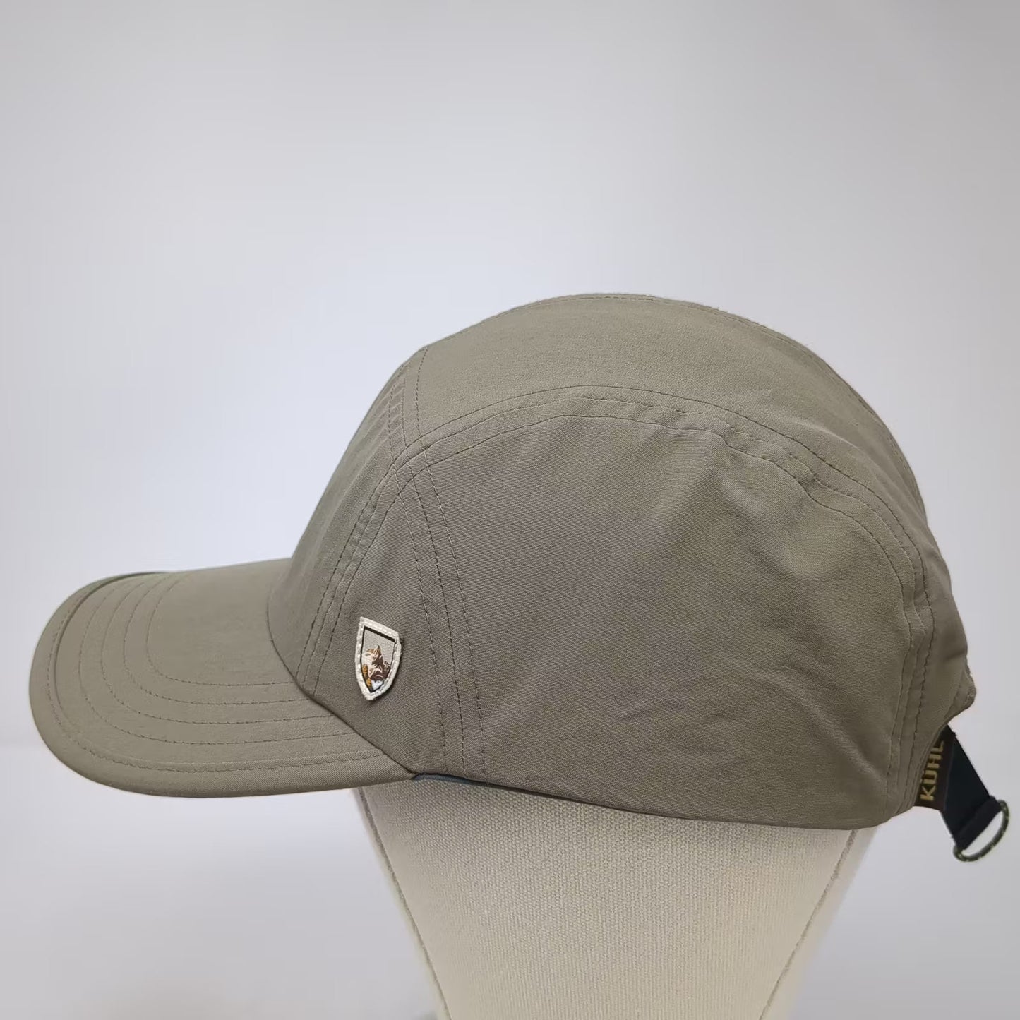KUHL 5 Panel Hat Brown One Size Adjustable Strapback Logo Outdoor Hiking Cap