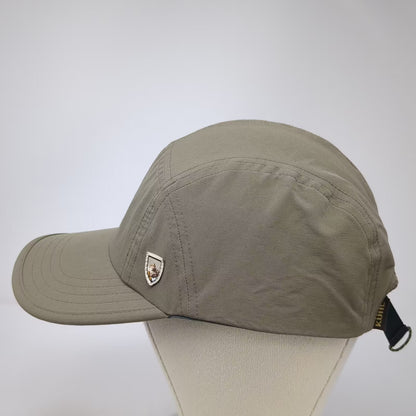 KUHL 5 Panel Hat Brown One Size Adjustable Strapback Logo Outdoor Hiking Cap