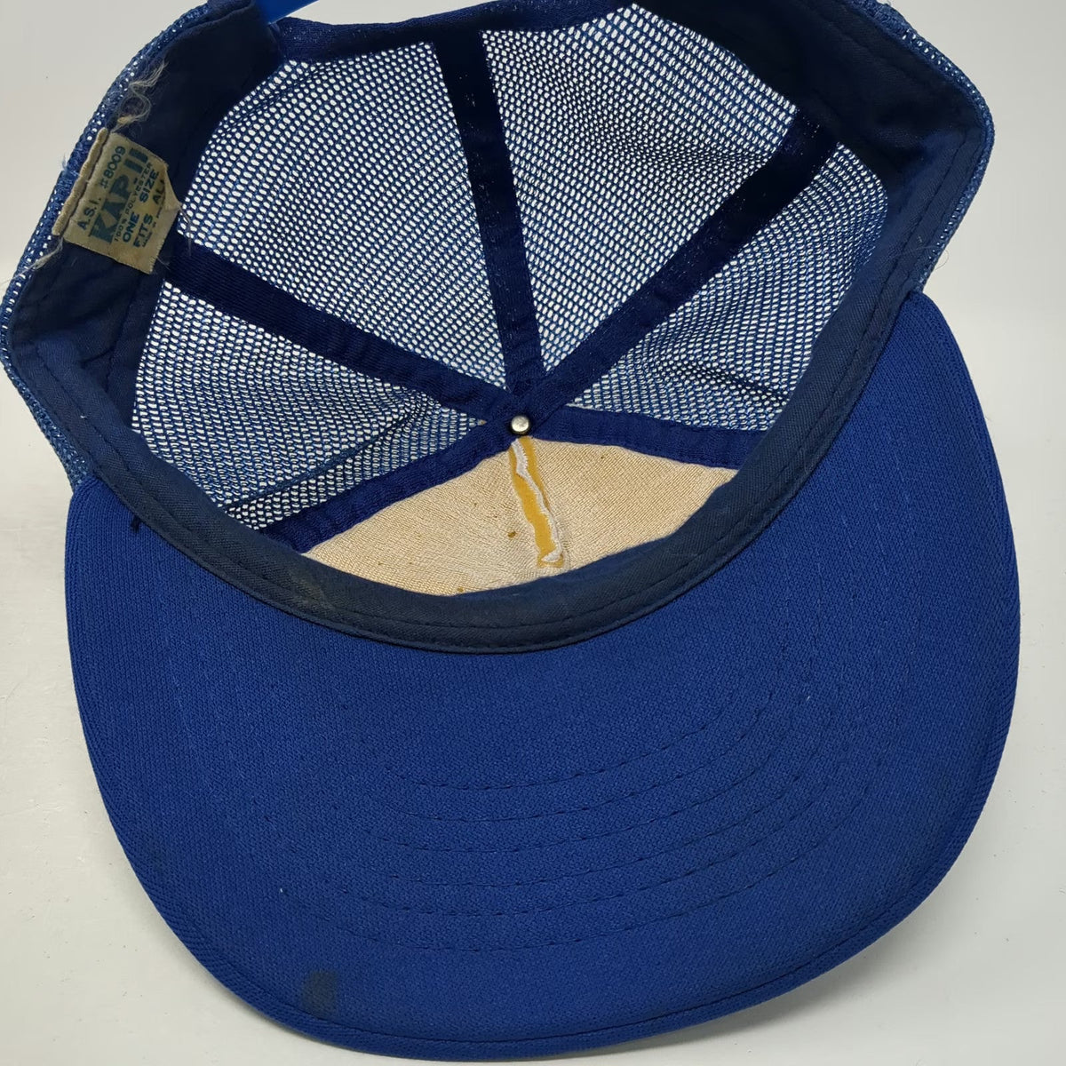 Kap.II Trucker Hat Blue One Size Paraclipse Satellite TV System Mesh Snapback