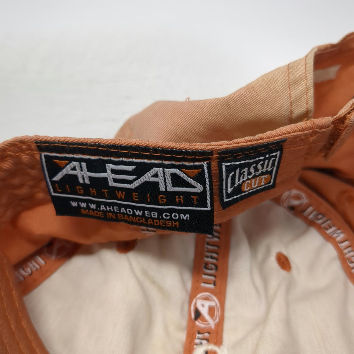 Ahead Baseball Cap Orange One Size Crane Creek Bird Embroidery Cotton Hat