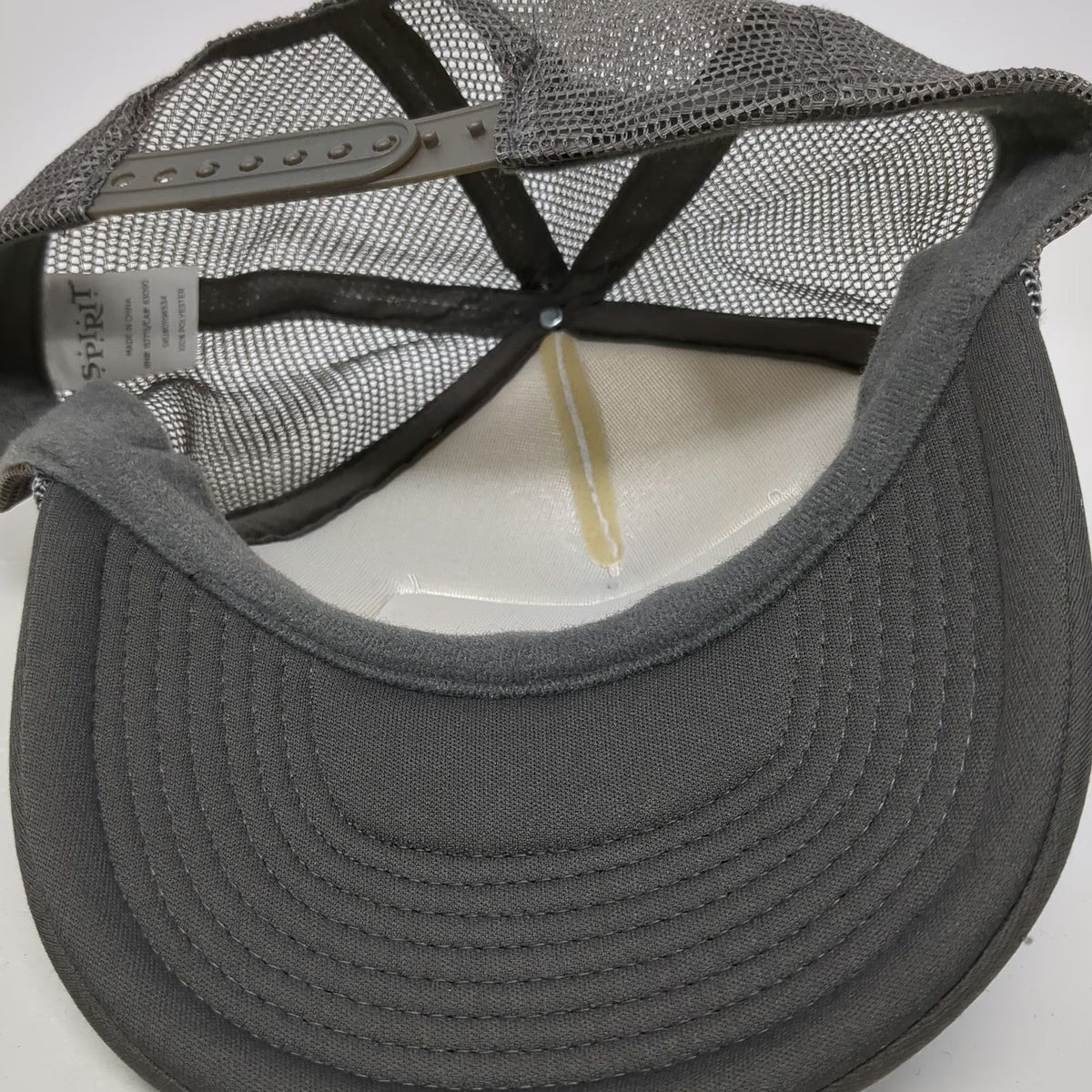 Spirit Trucker Hat Gray White One Size Automotive Lubrication Expert Snapback