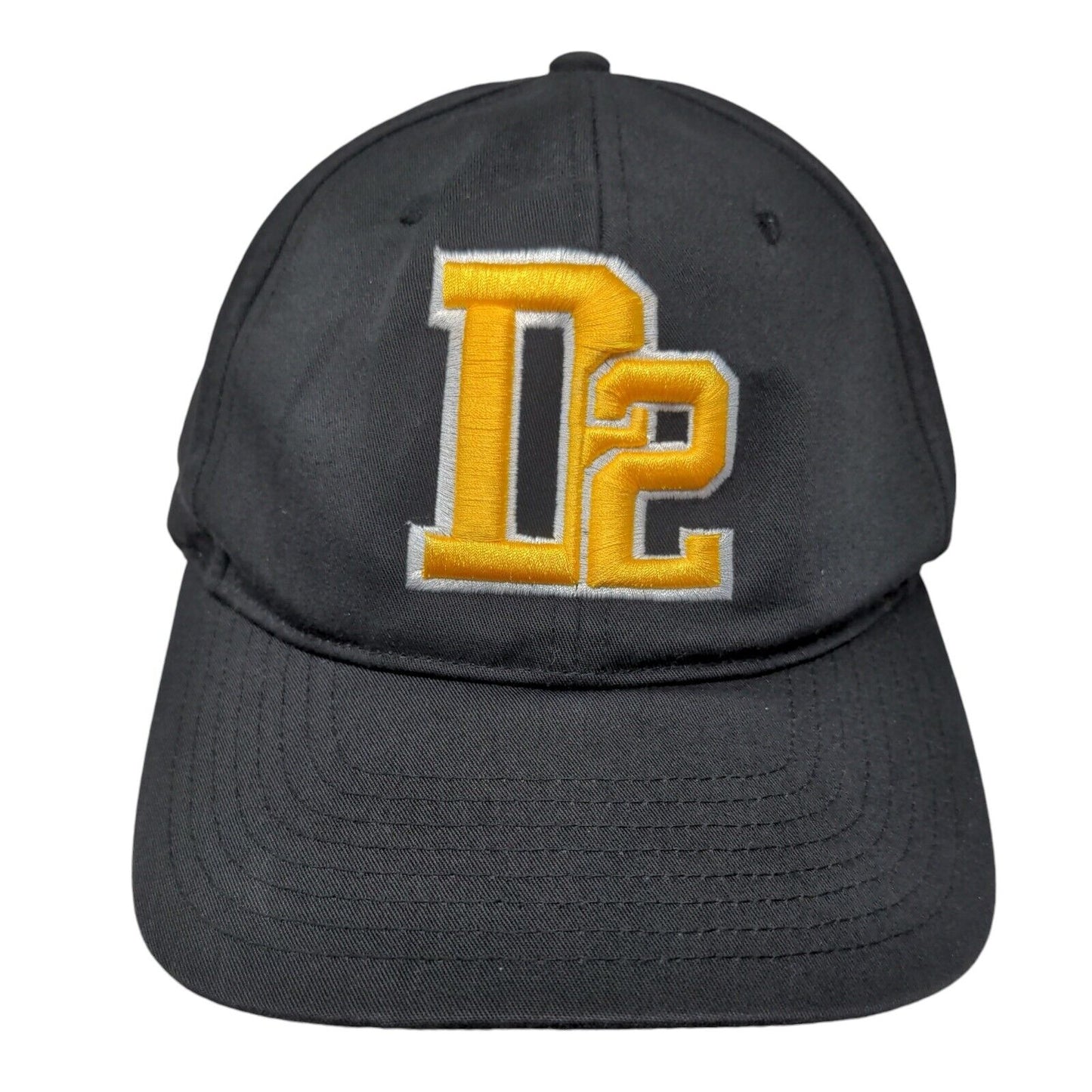 D2 Snapback Hat Black Medium-Large Embroidered Richardson Pro 212