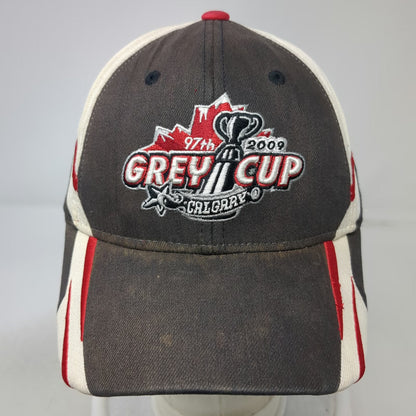 Reebok CFL Grey Cup 2009 Calgary Hat Black White Red One Size Flex Fit 97th Logo